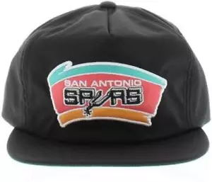 Mens Mitchell & Ness NBA Nylon Zipback San Antonio Spurs Hat - Picture 1 of 1