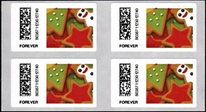 US CVP101 Holiday Cookies Kiosk ATM F block 4 MNH 2017 - Picture 1 of 1