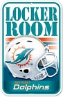 Miami Dolphins 11" by 17" Locker Room Plastic Sign - Nfl