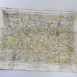 Ordnance Survey Sheet 125 Tunbridge Wells 1941 War Office WWII Second Paper Map - Picture 1 of 11