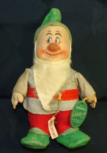 Vintage Disney Snow White & The Seven Dwarfs "Bashful" 7" Plush Made in England - Picture 1 of 16