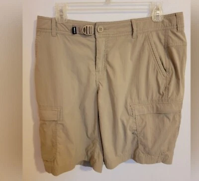 REI Cargo Shorts Womens Size 10 Tan Pockets NylonSpandex Hiking Camping Fishing - Image 1 of 4