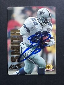 Emmitt Smith Signed Autographed Card BAS Beckett NFL Action Packed 1,000 Rushers