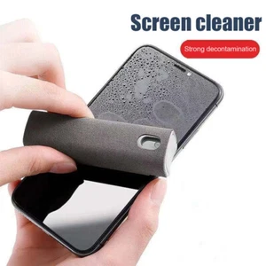 Portable Phone Tablet PC Screen Cleaner Spray 2 In 1 Wiper Microfiber Cloth Set - Picture 1 of 17