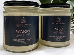 RTH Candles Set of 2 Scented Candles - Soy wax, 9 oz Free Shipping Choose scents - Picture 1 of 11