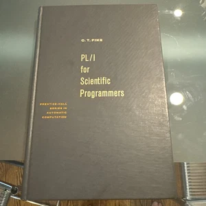 FREE SHIP! PL/1 for Scientific Programmers Hardcover Charles Theodore Fike 1970 - Picture 1 of 10