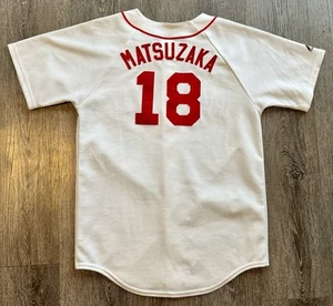 MAGLIA CUCITA DAISUKE MATSUZAKA Boston red sox mlb majestic youth xl - Foto 1 di 10