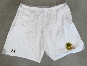USED TEAM ISSUED NOTRE DAME FOOTBALL UNDER ARMOUR SHORTS 3xl - Picture 1 of 5