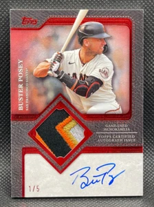 Parche insignia Buster Posey Topps Serie 1 2025 automático lámina roja 4 colores #'d 1/5 - Imagen 1 de 2