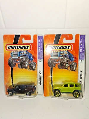 Matchbox MBX Metal Hummer H3 and Jeep Rescue lot of 2 - Image 1 of 4