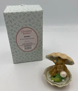 Cherished Teddies - 2001 #865087 Mermaid Figurine and Shell With Original Box - Foto 1 di 11