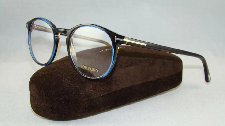 Tom Ford 5294 056 Havana & Blue KEY HOLE Brille Glasses Frames Eyeglasses Size48 - Image 1 of 1