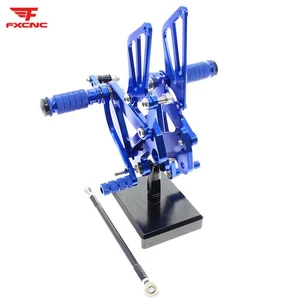 FXCNC Adjustable Rear Sets Rearsets Footpegs For ZZR600 2005-2008/ZX9R 1999-2003 - Picture 1 of 8