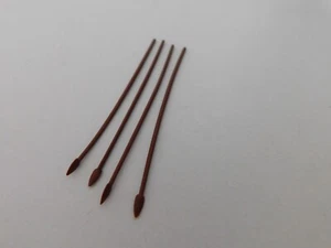 Timpo Viking/Roman Spears Weapons/Accessories X4 Brown Original Old Shop Stock - Picture 1 of 3