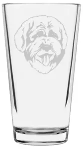Lagotto Romagnolo Hund Thema geätzt Allzweck 16oz Pint Glas - Bild 1 von 1