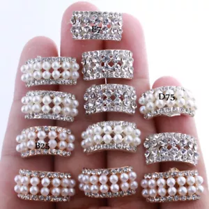 20pcs 10*20MM Chic Arch Shape Crystal Rhinestone Buttons For Wedding - Picture 1 of 6