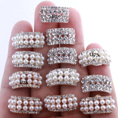 20pcs 10*20MM Chic Arch Shape Crystal Rhinestone Buttons For Wedding - Image 1 of 4