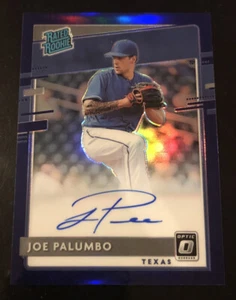 Donruss Optic Joe Palumbo Prizm Rookie 2020 automático #d 82/125! RANGERS - Imagen 1 de 2
