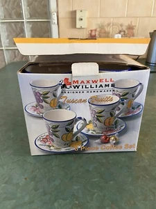 Maxwell & Williams Tuscan Fruits 8 Piece Coffee Set - Picture 1 of 7