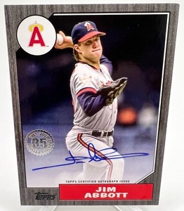 JIM ABBOTT 2022 Topps Autograph Card 180/199 #87BA-JIA 35th Los Angeles Angels