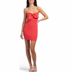 Susana Monaco Strapless Bow Mini Dress. NWT. Size Small. Retail- $178 - Picture 1 of 10