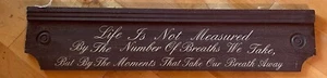 Life is Not Measured Quote Wooden Red Modern Wall Decor 35 X 8" - Picture 1 of 7