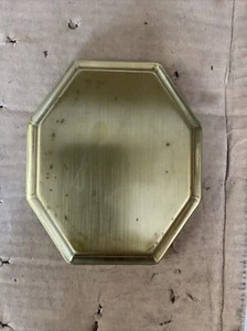 ACHTECK MASSIVE MESSINGLAMPE GESTEMPELT RÜCKPLATTE 5 5/8” LANG X 4 3/4” BREIT UNVOLLENDET - Bild 1 von 6