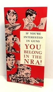 Folleto vintage de la NRA si estás interesado en armas perteneces a la NRA - Imagen 1 de 3