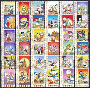 PERSOONLIJKE POSTZEGELS (36) - LEER DUCKSTAD KENNEN - DONALD-DAGOBERT-GUUS ETC. - Picture 1 of 1