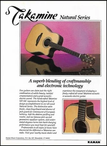 1990 Takamine NP-18C Natural Series guitarra acústica anuncio 8x11 impresión de anuncio - Imagen 1 de 3