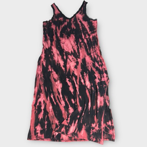 UNDERCOVER Maxi abito Victoria Secret taglia media rosa nero tie dye jersey abbigliamento lounge