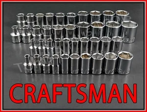 CRAFTSMAN TOOLS SET CHIAVI A CRICCHETTO 40pz corto 1/4 e 3/8 SAE & METRIC 6pt - Foto 1 di 4