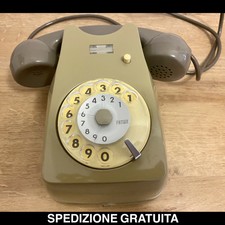 TELEFONO HOME PHONE FISSO CASA A DISCO VINTAGE SIP GRIGIO FUNZIONANTE TELEPHONE
