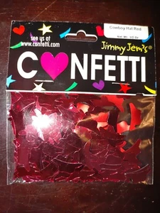 7 bolsas Jimmy Jem's Confeti, sombrero de vaquero confeti rojo CCP8115 - Imagen 1 de 3