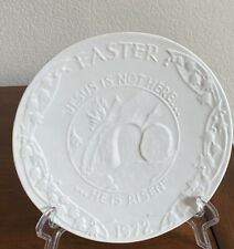 Vintage Frankoma Pottery 1972 Easter Plate “Jesus Is Not Here...He Is Risen” 