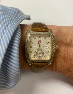 Women's SWISS Watch MICHELE "Mini Urban" Diamonds Bezel - Picture 1 of 12
