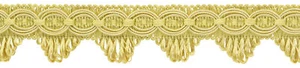 Scalloped Fringe Gimp, Style# SF0150FG, Color# B7 - Light Gold [27 Yards] - Picture 1 of 1