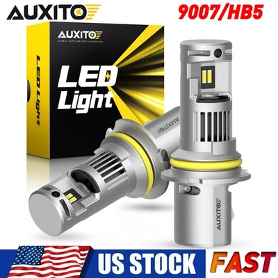 9007 HB5 LED Headlight Bulbs High Low Beam 6000K Xenon White Plug & Play 20000LM - Image 1 of 4