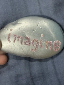 Painted silver rock imagine painted pink - Picture 1 of 6