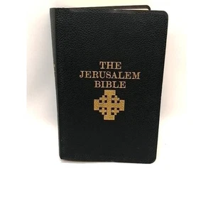 Vintage The Jerusalem Bible 1966 Leather Black Soft Cover Alexander Jones - Picture 1 of 8
