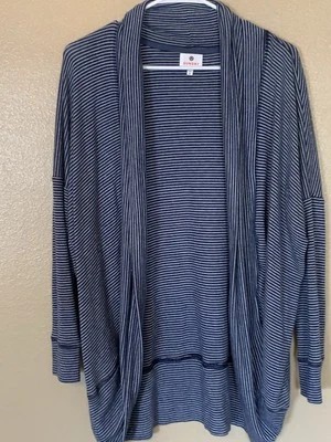 Cárdigan Sundry de lana cepillado a rayas Cocoon talla 0 XS Foto 1 de 4