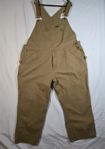 Carhartt Bib Men's Overall, 48 x 30 inch - Brown Workwear Coveralls See Pictures - Picture 1 of 16