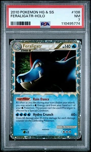 2010 POKEMON HEARTGOLD FERALIGATR PRIME #108 ULTRA RARE PSA 7 NM #110495774 - Picture 1 of 2