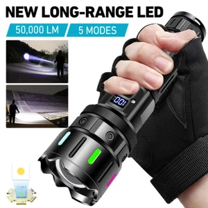 Rechargeable Super Bright Torch Light LED Flashlight Spotlight Waterproof Lamp - Picture 1 of 17
