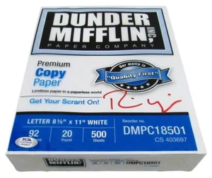 "Papel de copia firmado Rainn Wilson ""The Office"" Dunder Mifflin PSA/ADN 163772 - Imagen 1 de 5