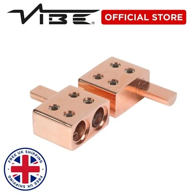 VIBE Critical Link Car Amp 2x0AWG Dual Amplifier Power Input Terminal Adaptor - Image 1 of 2