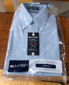 Puritan Oxford Comfort Collar, Wrinkle Free Shirt 14-14 1/2 32/33. NEW - Picture 1 of 7