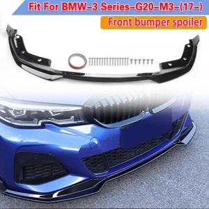 PARAGOLPES DELANTERO NEGRO BRILLANTE LABIO ALERÓN PARA BMW SERIE 3 G20 M340I M SPORT 19-22, - Imagen 1 de 11