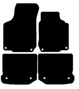 Fits VW Bora + V5 1999-2004 Black Luxury Velour Tailored Car Mats Hitech - Picture 1 of 6