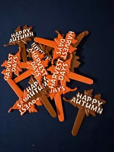 Fall, Autumn, Thanksgiving Themed Cupcake Picks Toppers, Harvest Time - Picture 1 of 2